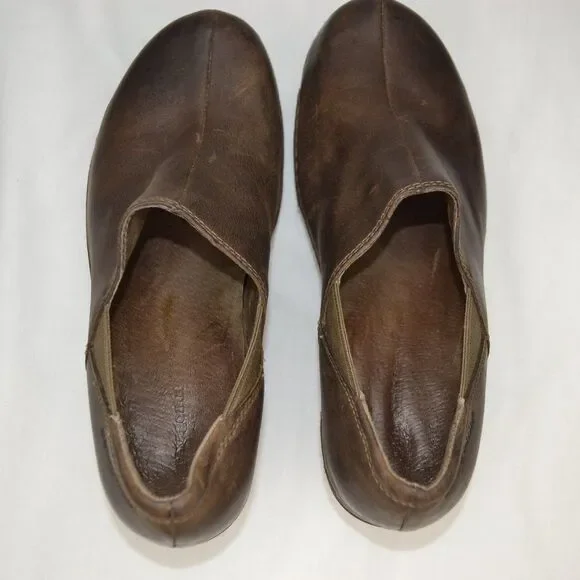 Patagonia Women's 7.5 Brown Leather Slip On Clogs - Picture 7 of 9